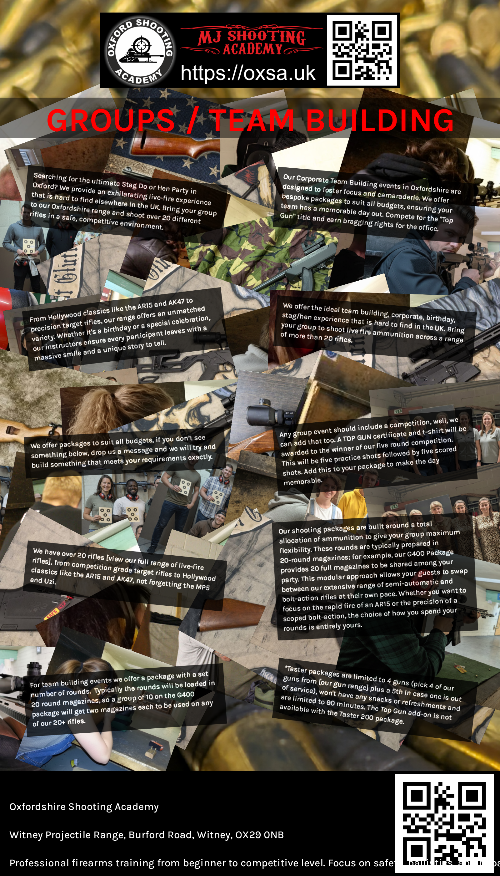 Target practice activity designed for corporate and group events