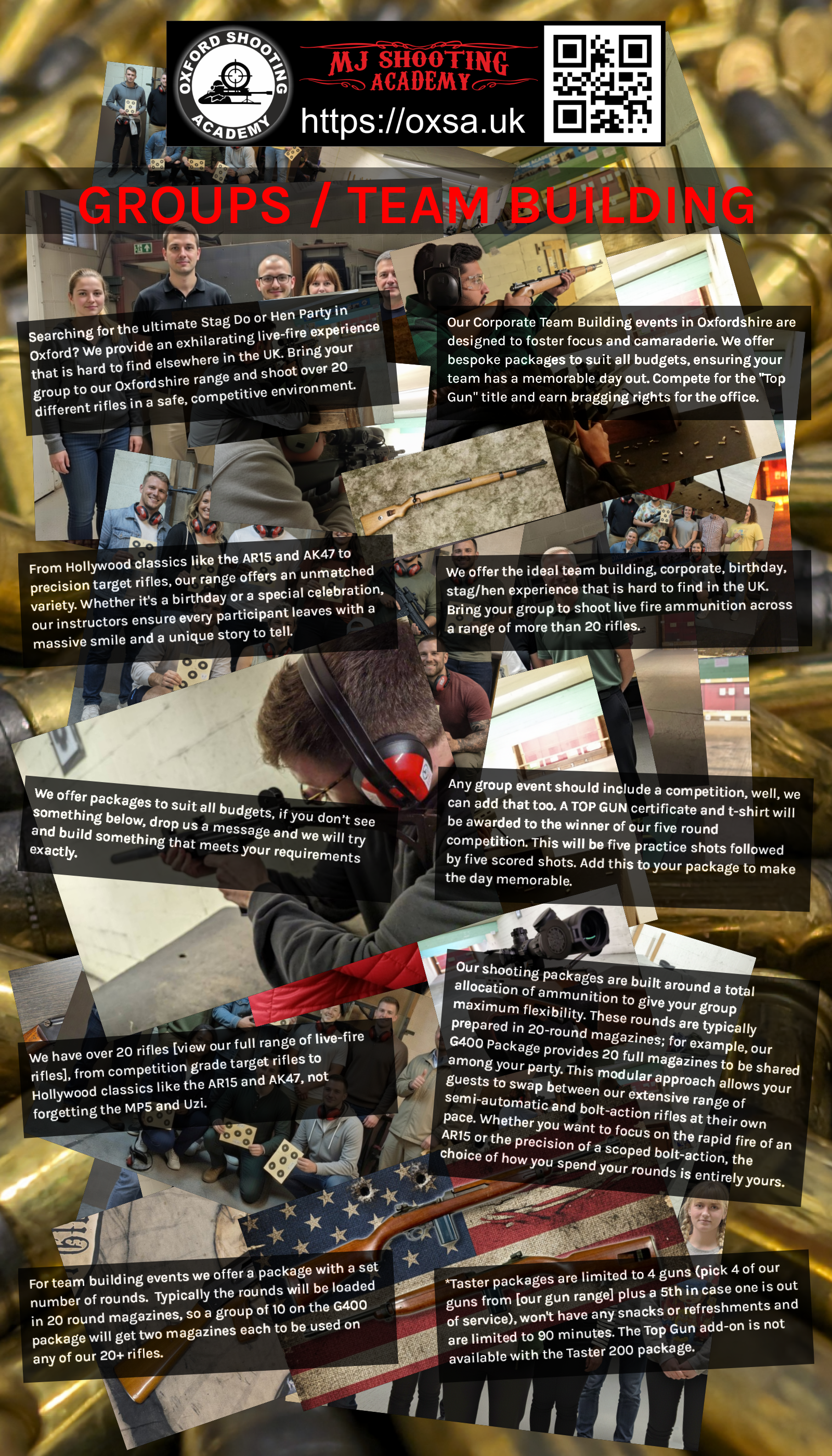 Live fire training for skill development and training