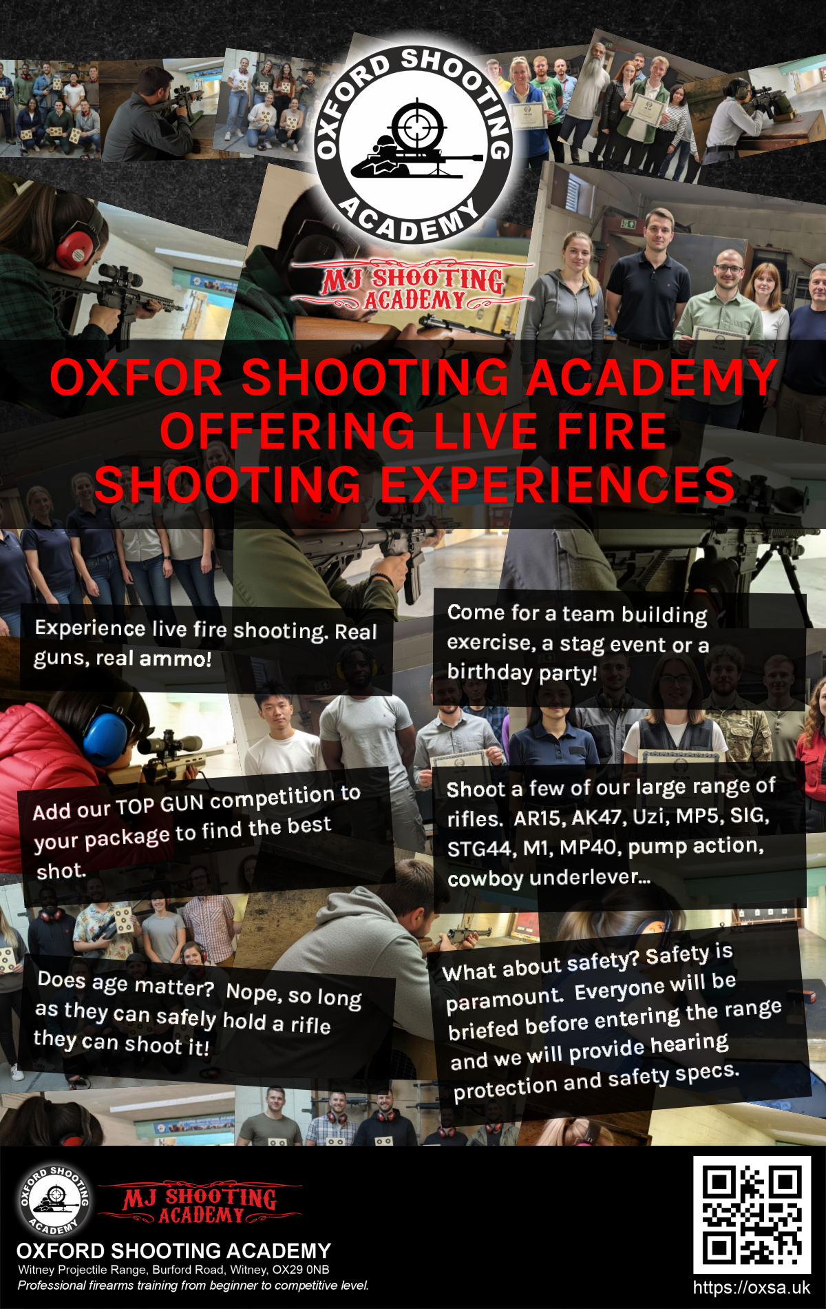 Target practice activity designed for corporate and group events