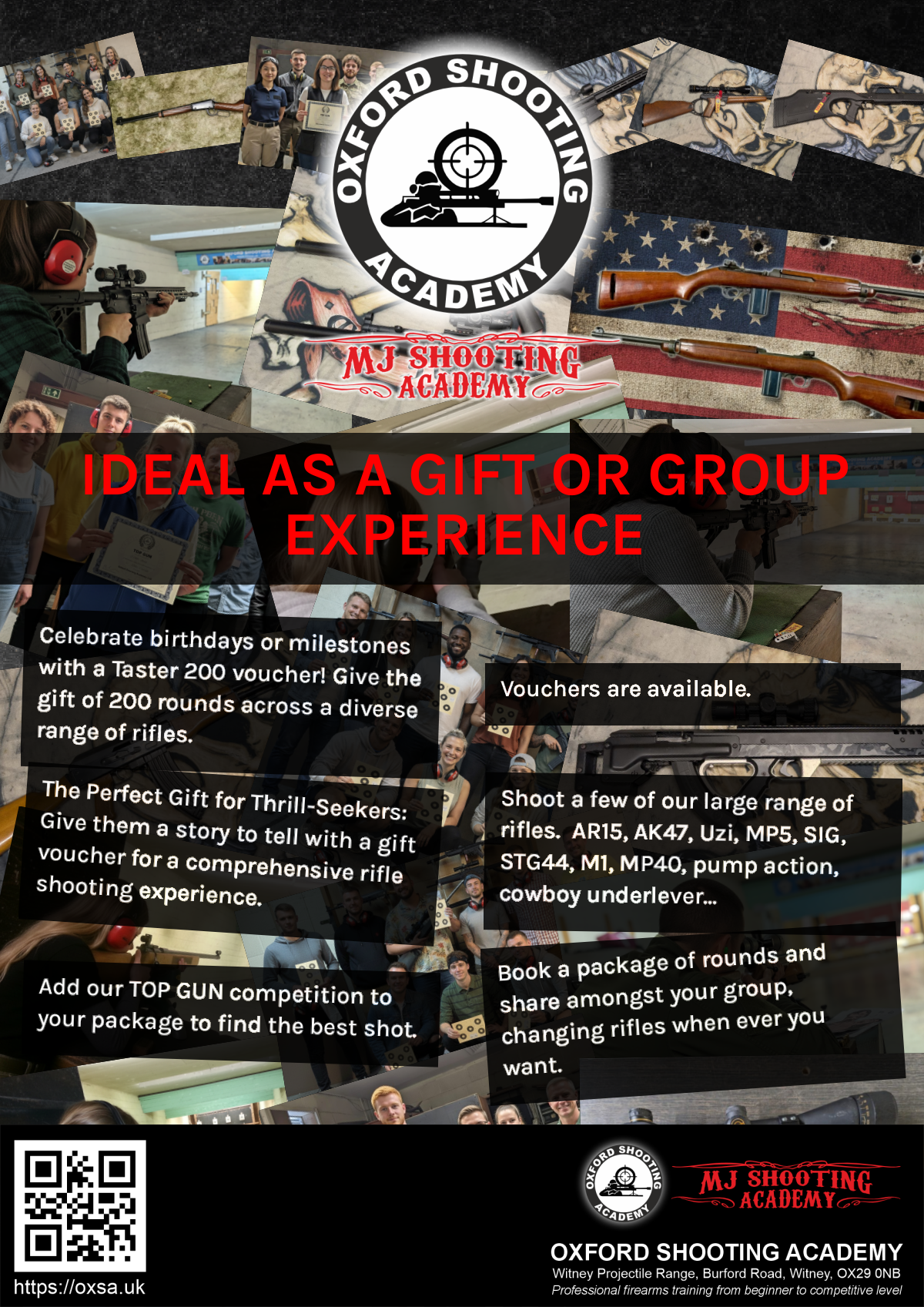 Indoor range shooting providing a unique experience day