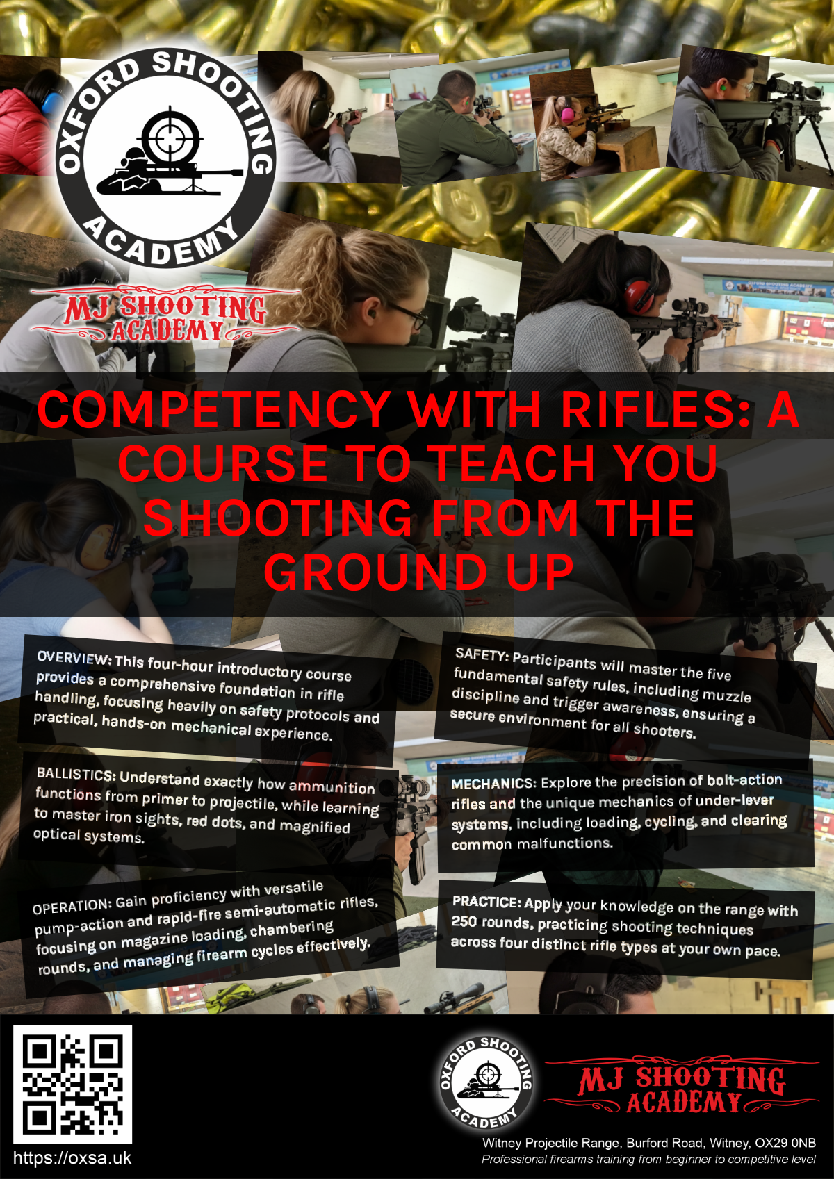 Professional shooting experience at a professional shooting range