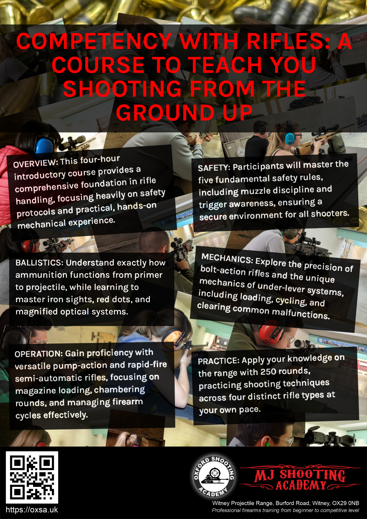 Historic rifle display with expert safety instruction