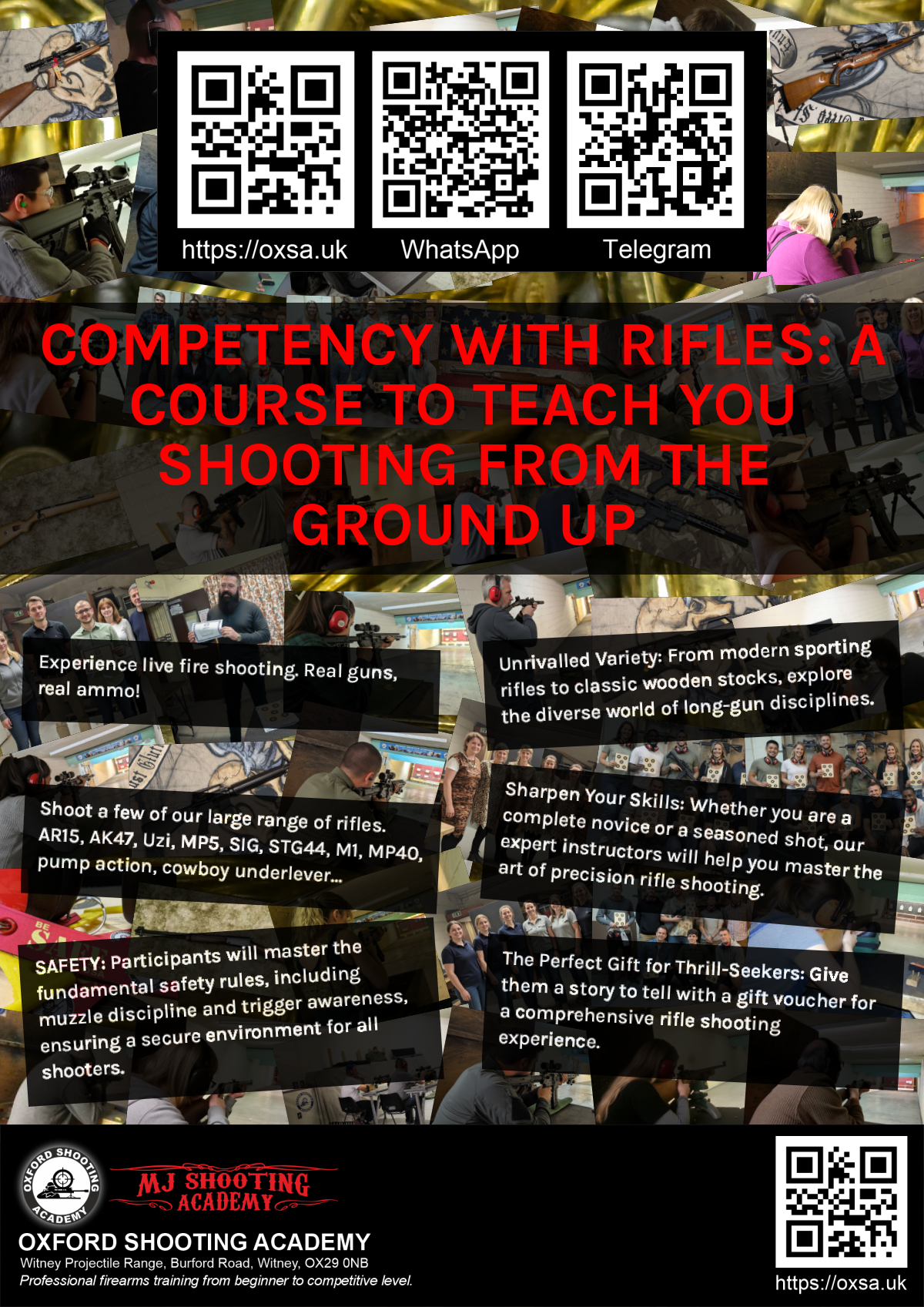 Professional shooting experience at a professional shooting range