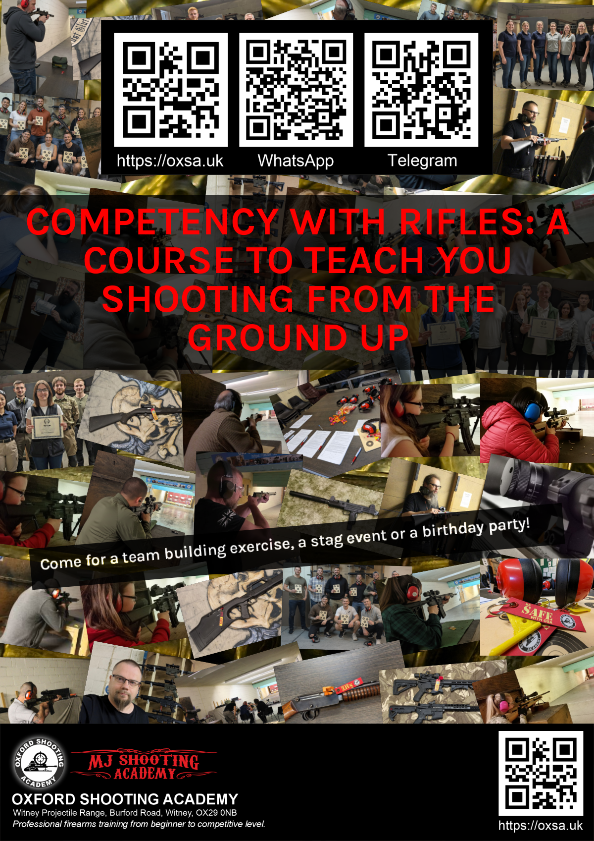 Indoor range shooting providing a unique experience day