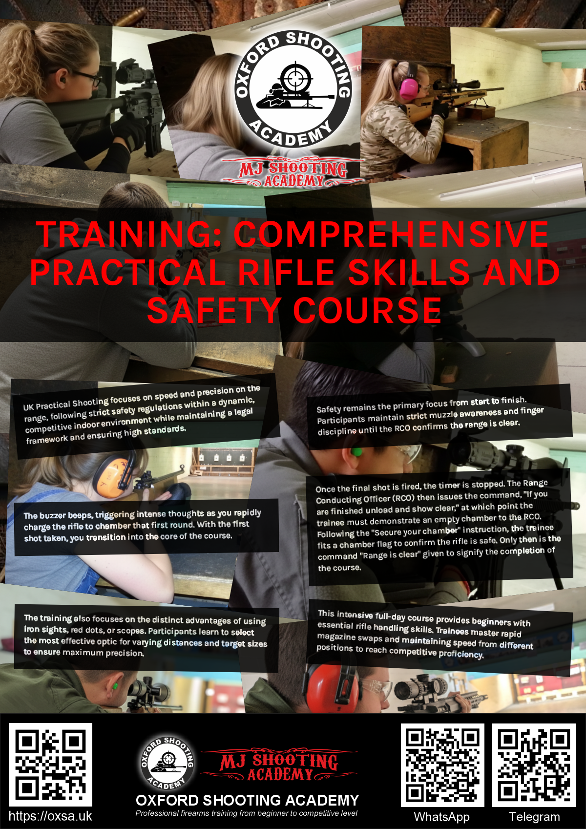 Professional shooting experience at a professional shooting range