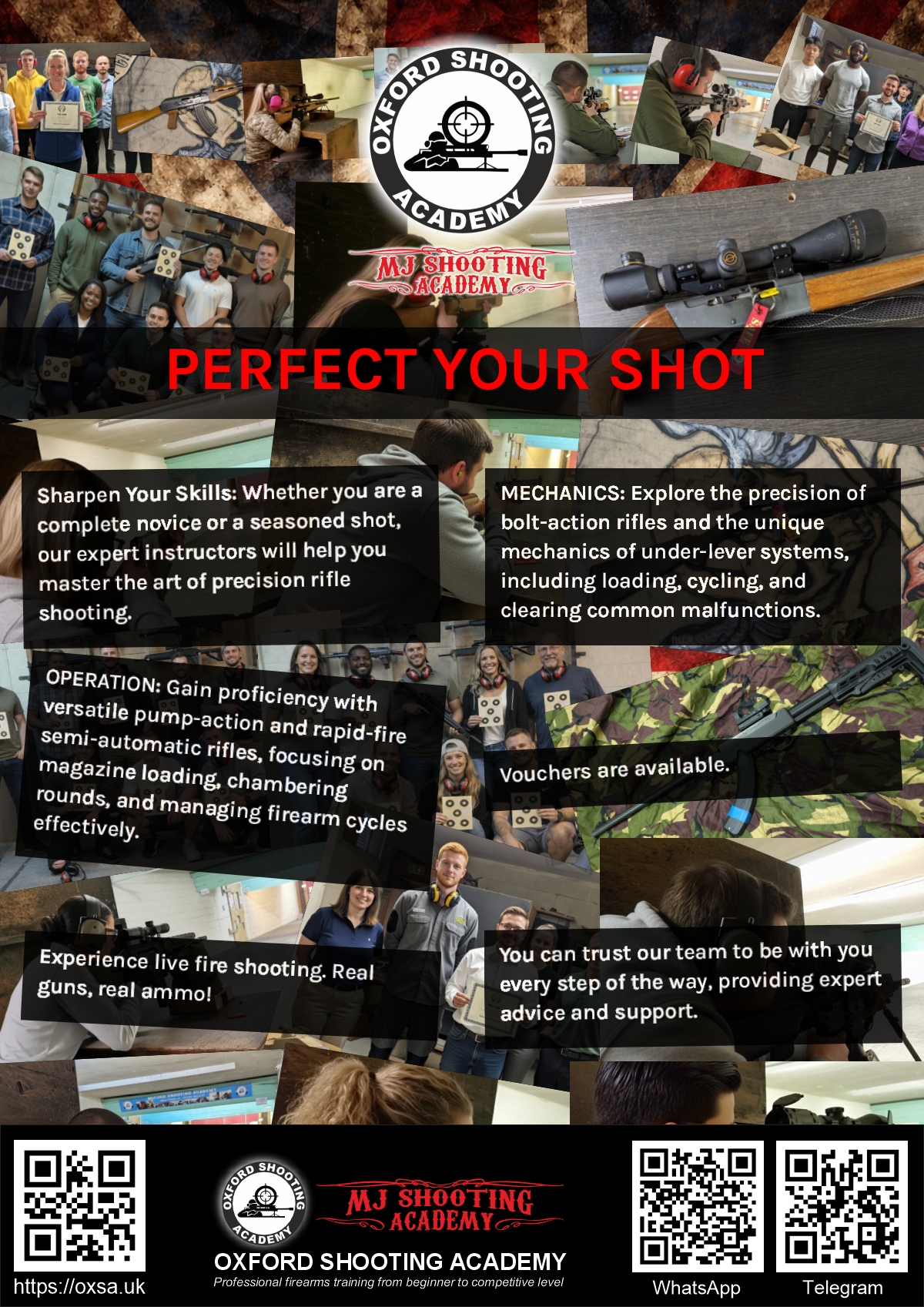 Professional shooting experience at a professional shooting range