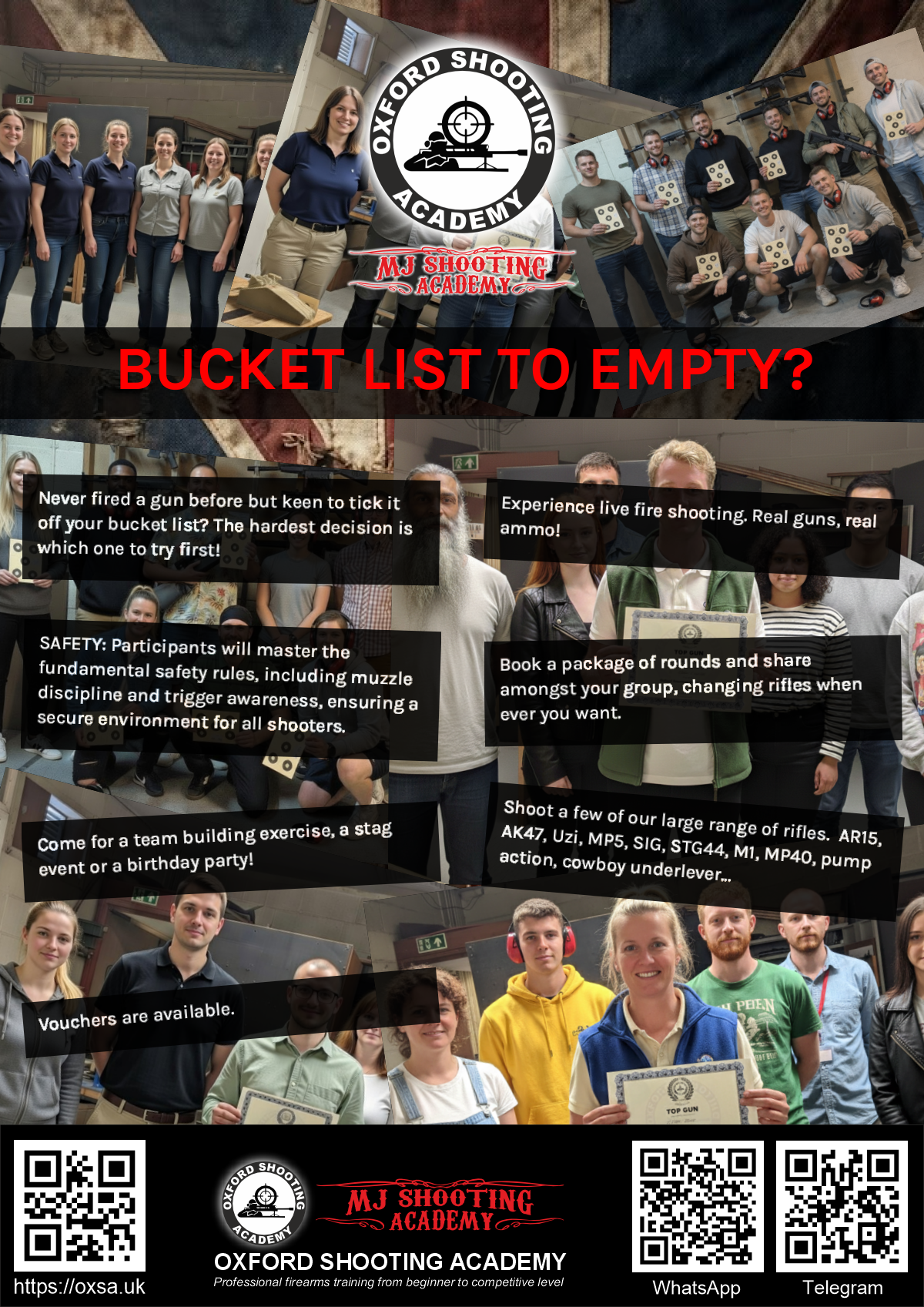 Target practice activity designed for corporate and group events