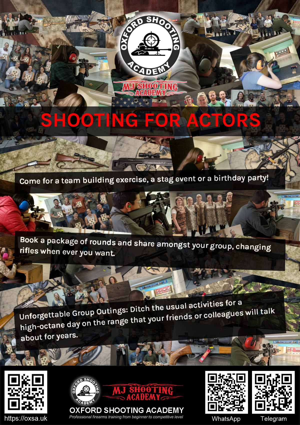 Target practice activity designed for corporate and group events