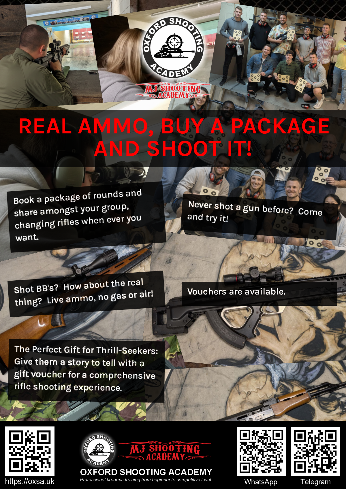 Indoor range shooting providing a unique experience day