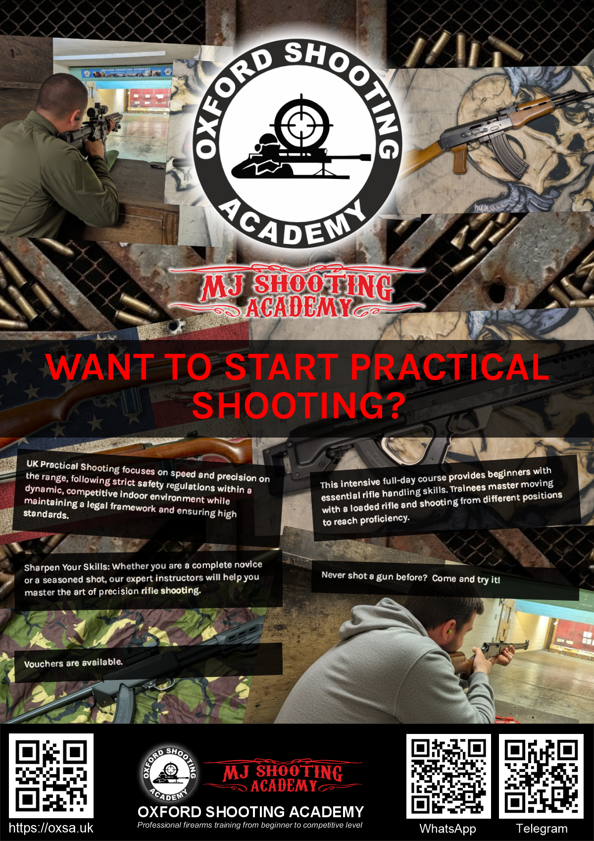Historic rifle display with expert safety instruction