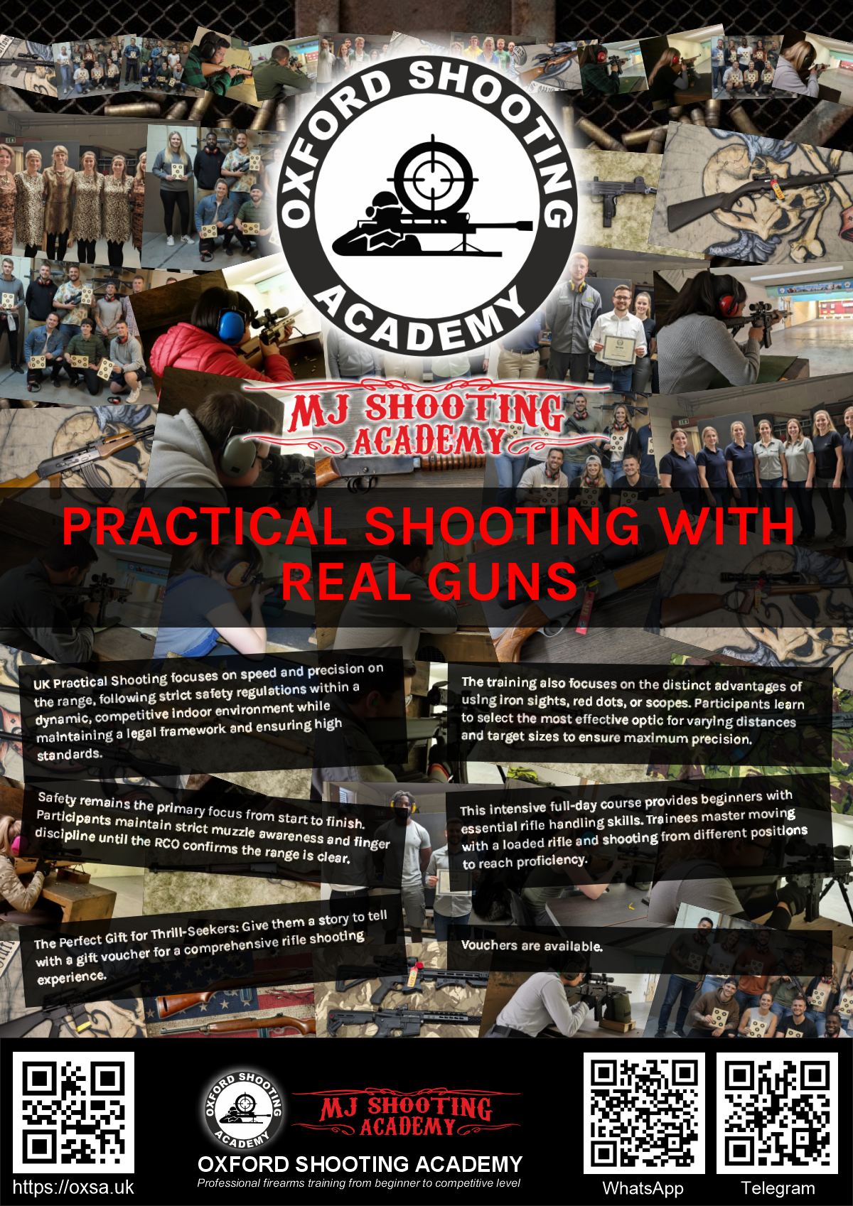 Professional shooting experience at a professional shooting range