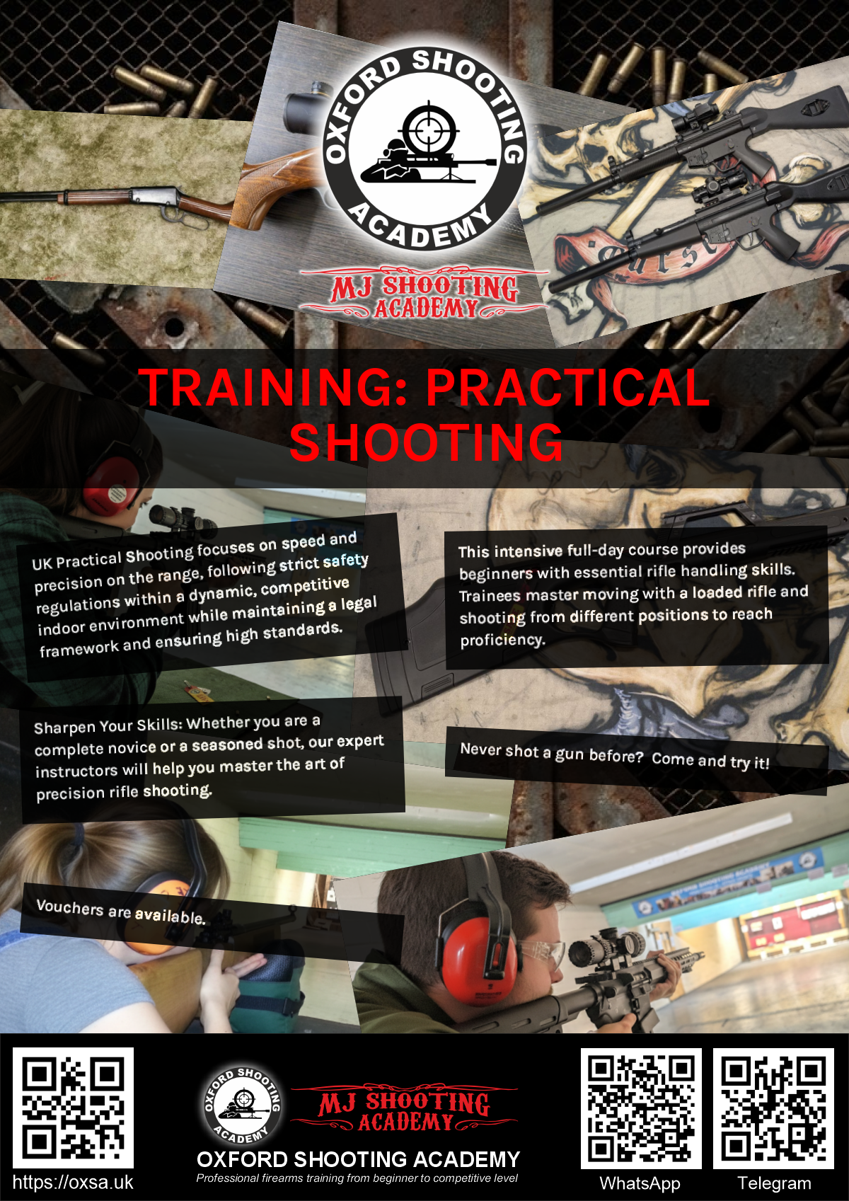 Professional shooting experience at a professional shooting range