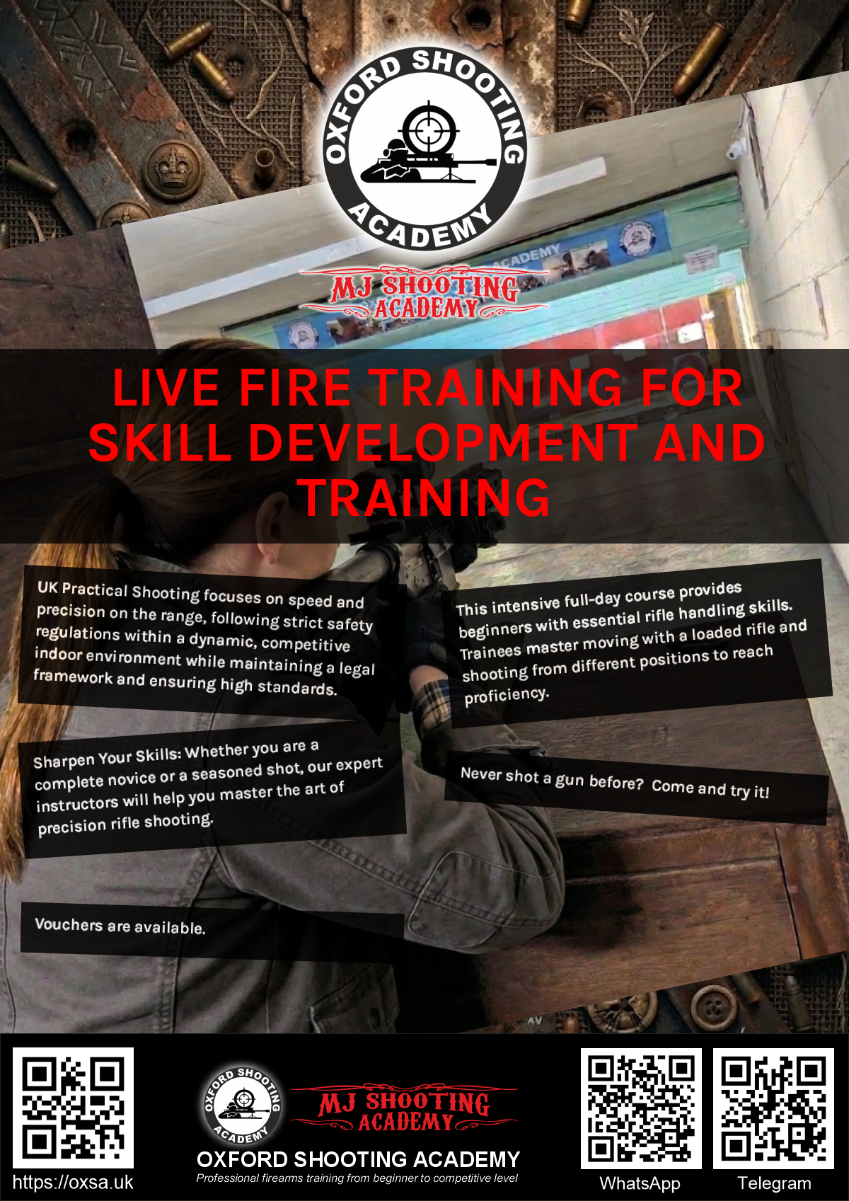 Precision shooting session focusing on firearm safety and handling