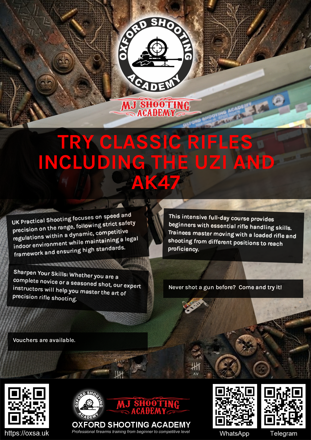 Historic rifle display with expert safety instruction