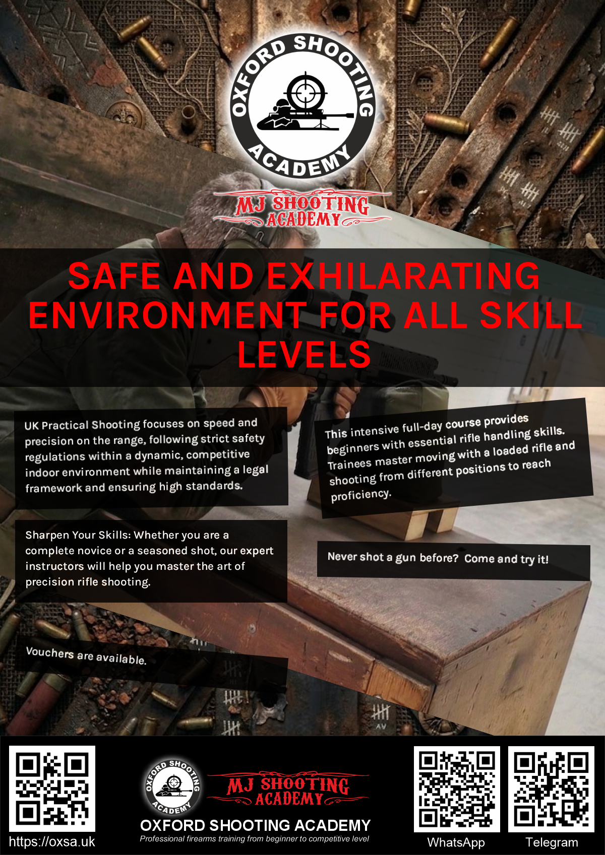 Precision shooting session focusing on firearm safety and handling