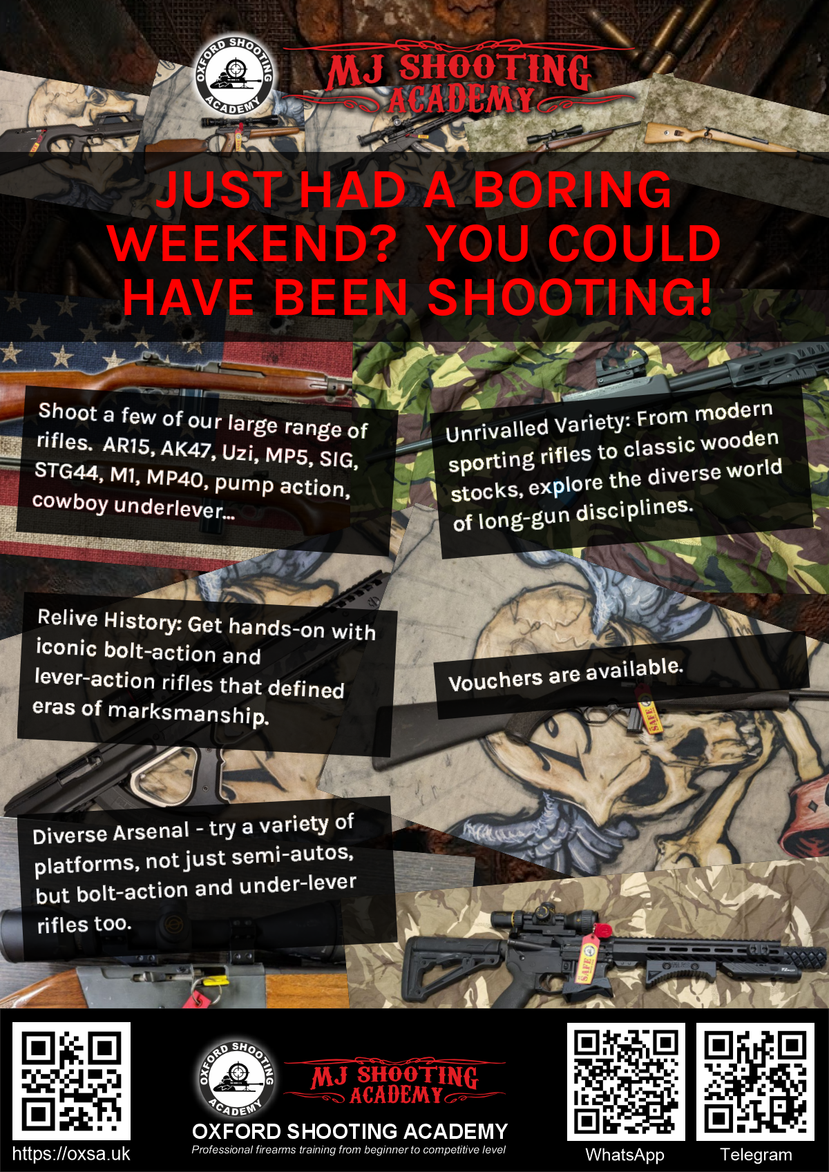 Indoor range shooting providing a unique experience day