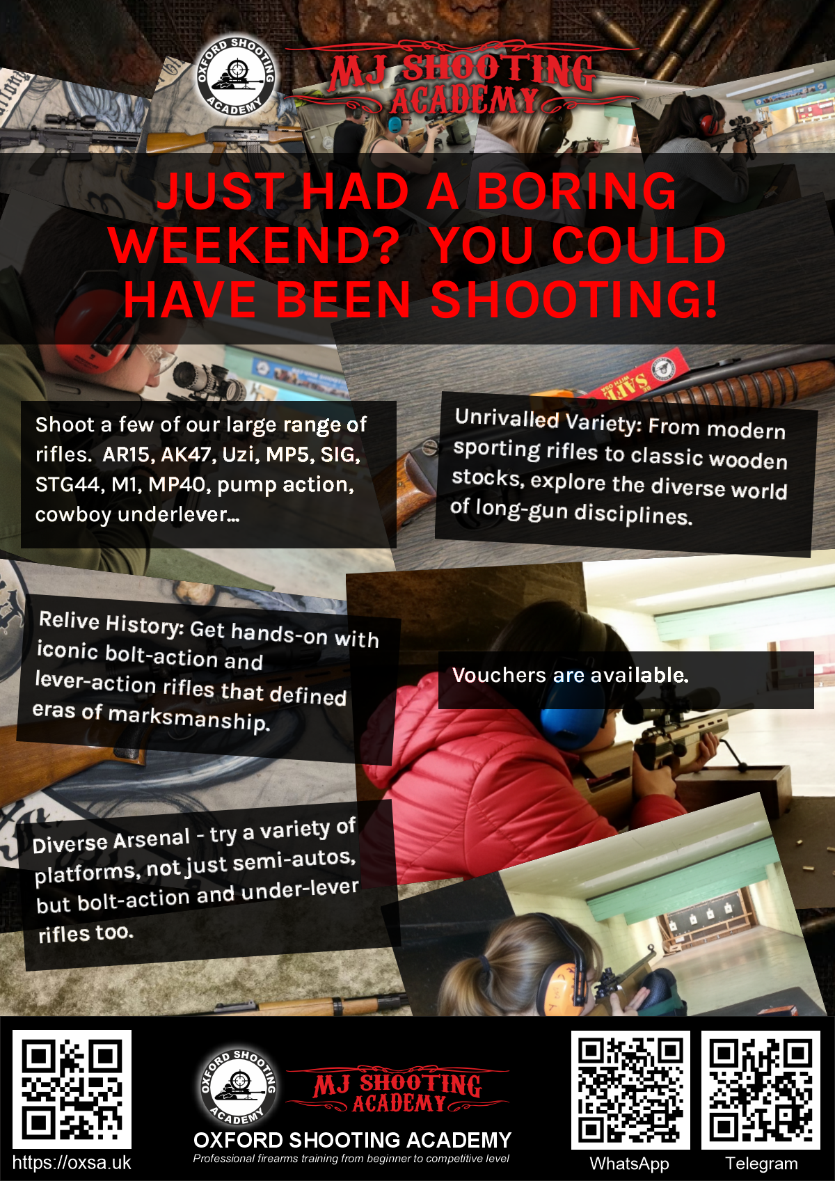 Historic rifle display with expert safety instruction