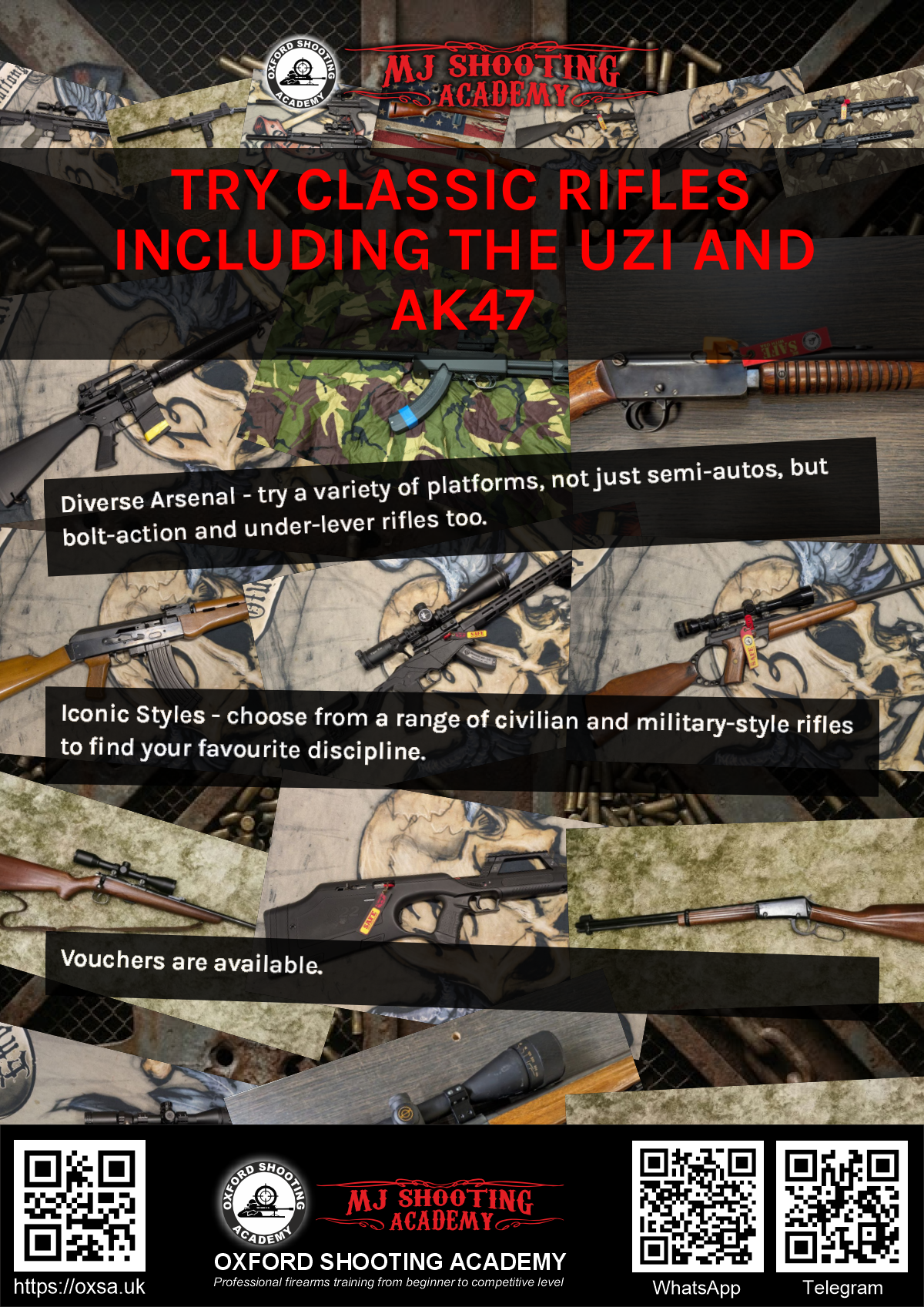 Professional shooting experience at a professional shooting range