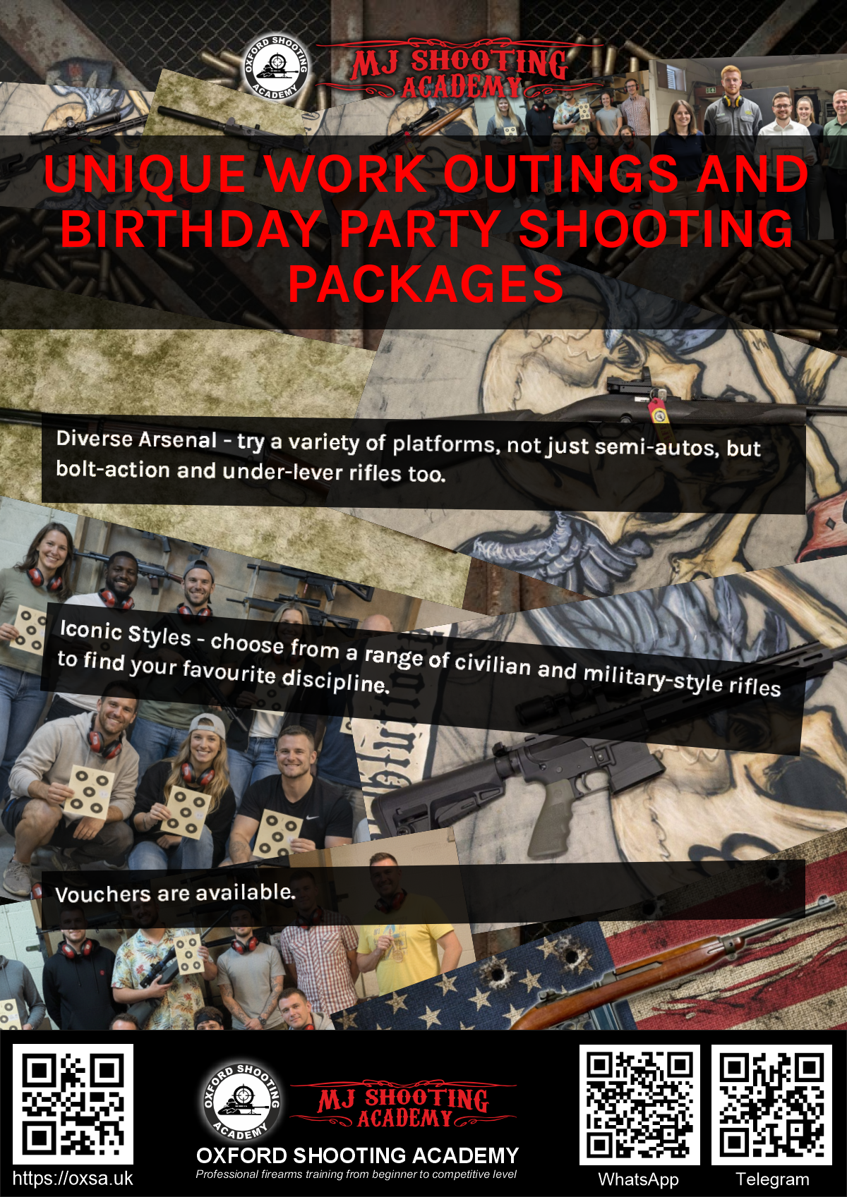 Indoor range shooting providing a unique experience day