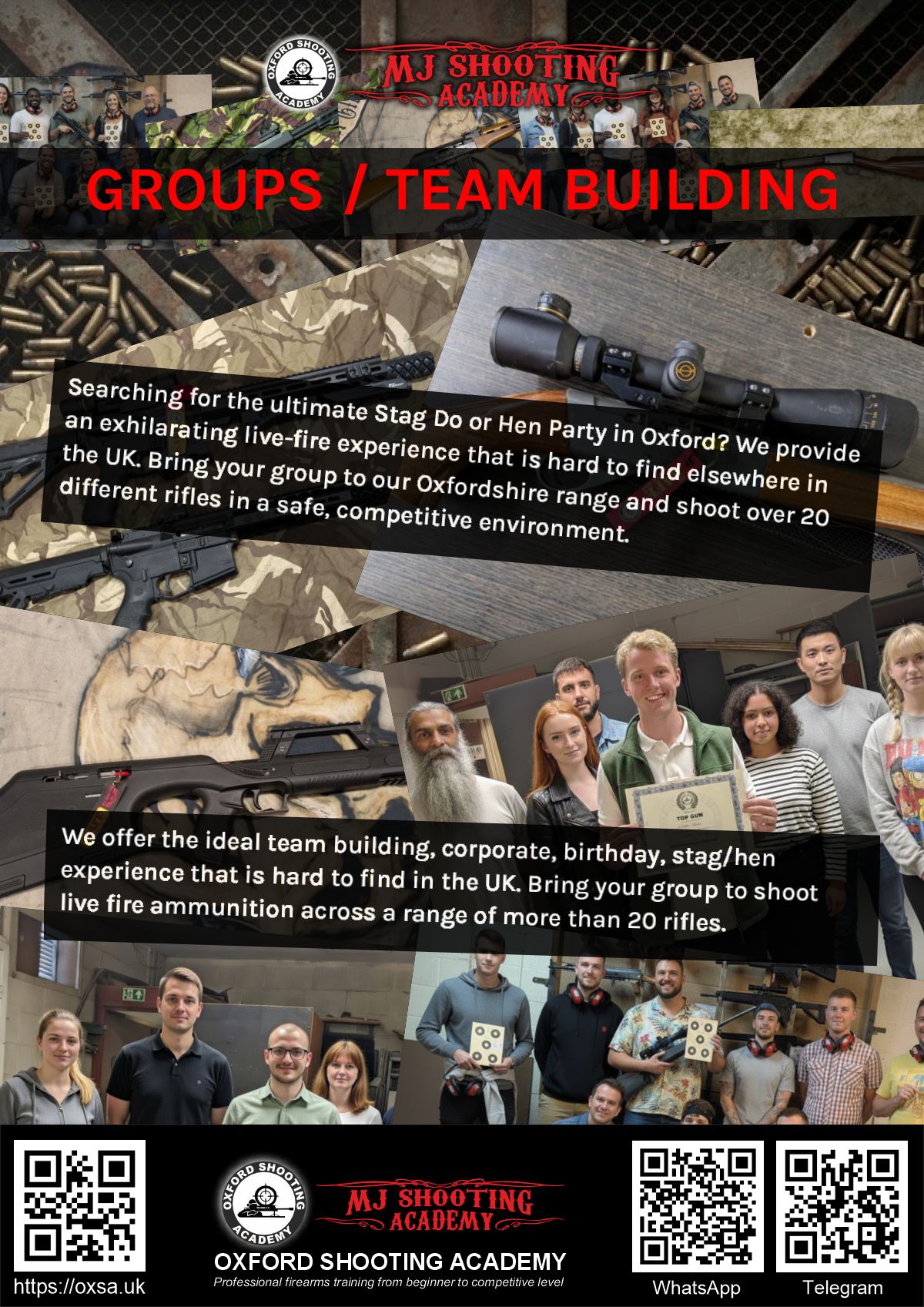 Historic rifle display with expert safety instruction