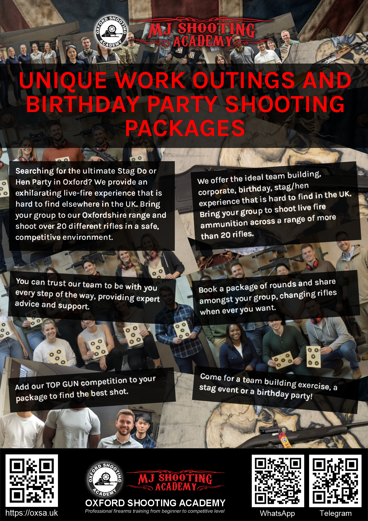 Target practice activity designed for corporate and group events