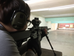 Firearms training session using various sporting firearms