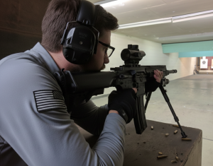 Professional shooting experience at a professional shooting range
