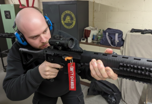 Firearms training session using various sporting firearms