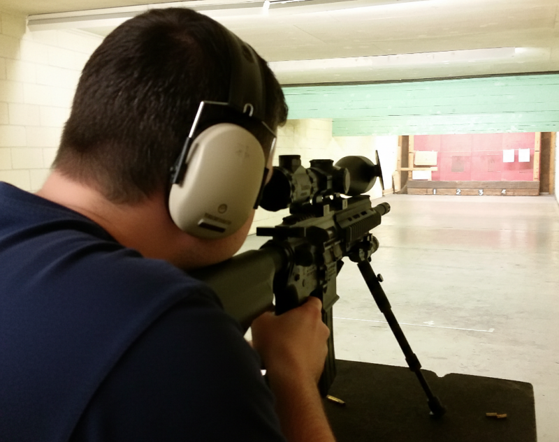 Professional shooting experience at a professional shooting range