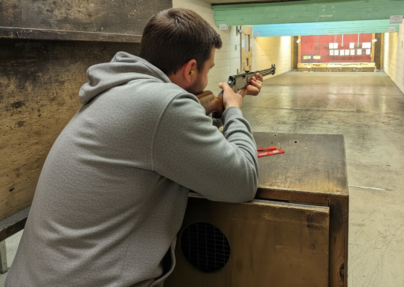 Professional shooting experience at a professional shooting range