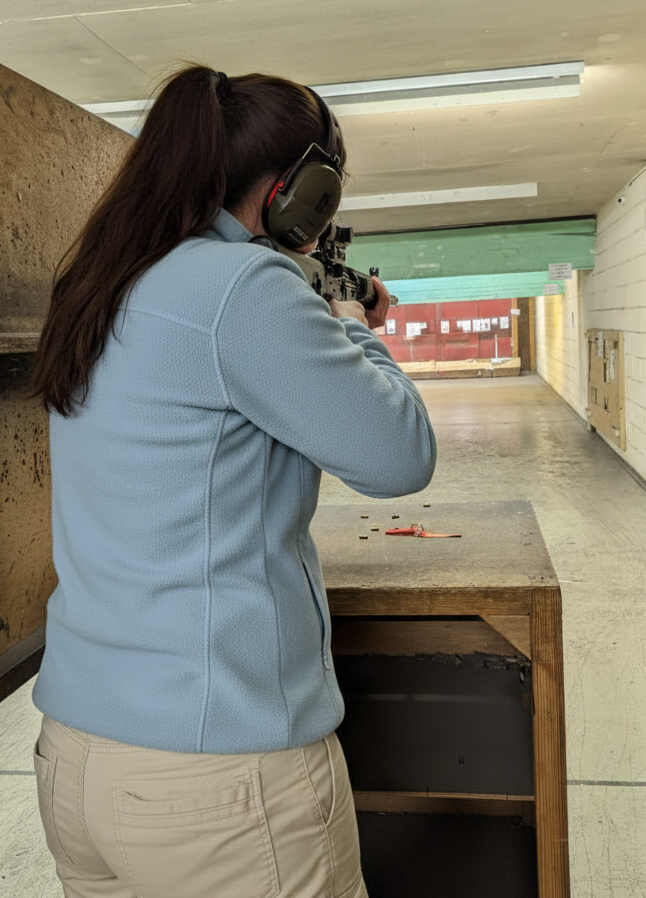 Professional shooting experience at a professional shooting range