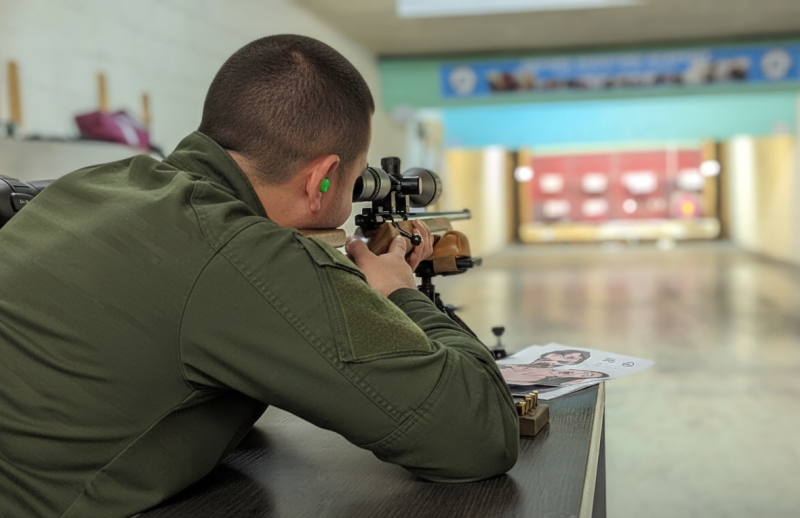 Professional shooting experience at a professional shooting range