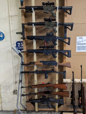 Precision shooting session focusing on firearm safety and handling