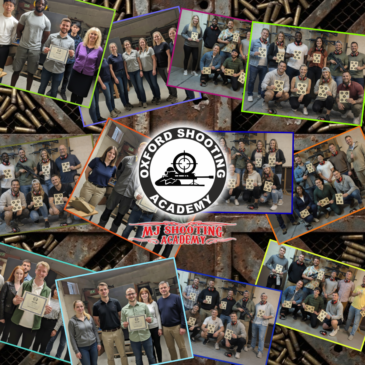 Firearms training session using various sporting firearms