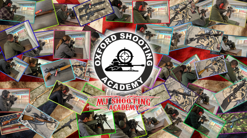 Firearms training session using various sporting firearms