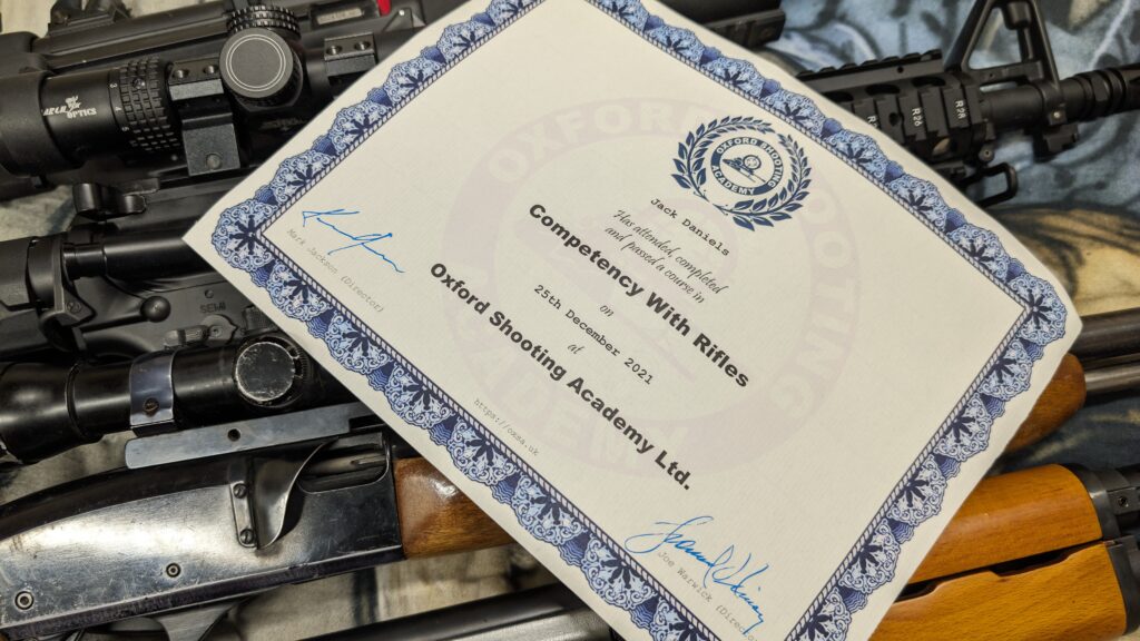 Academy Certificate Front